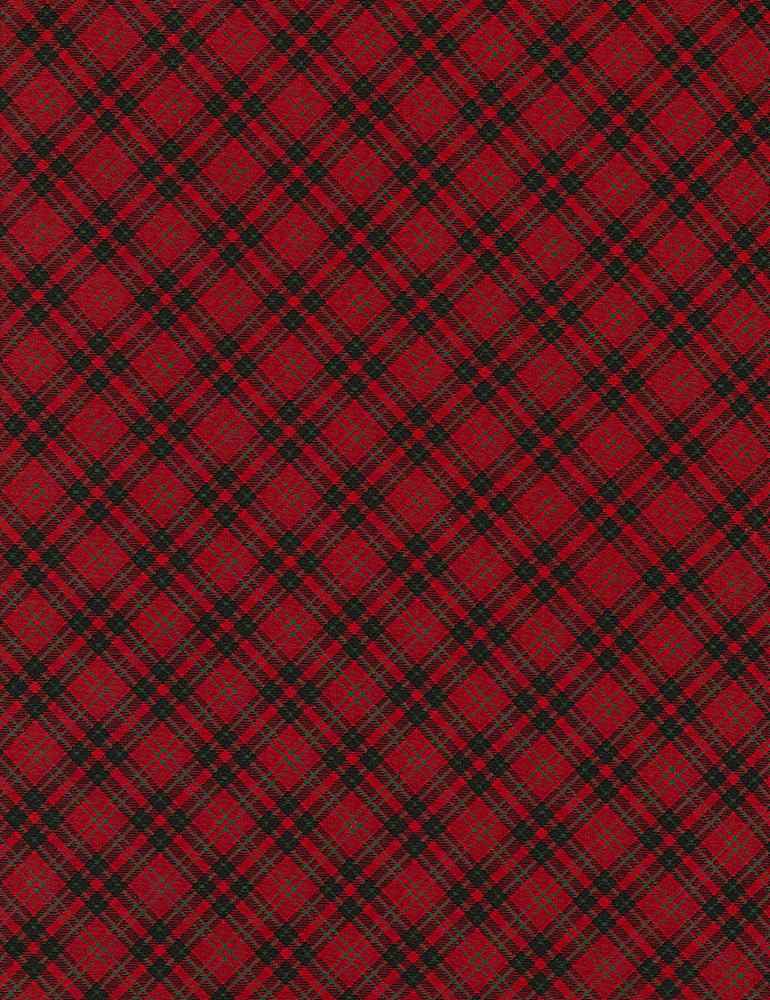 Home for the Holidays Red Bias Plaid